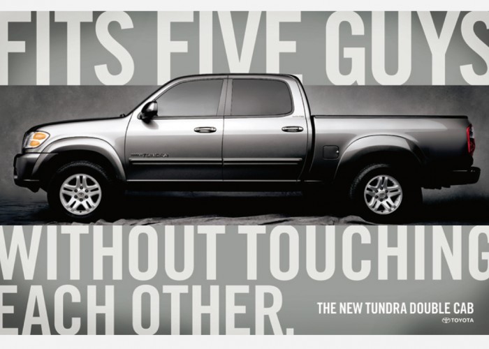 Manly & roomy: Print for Toyota